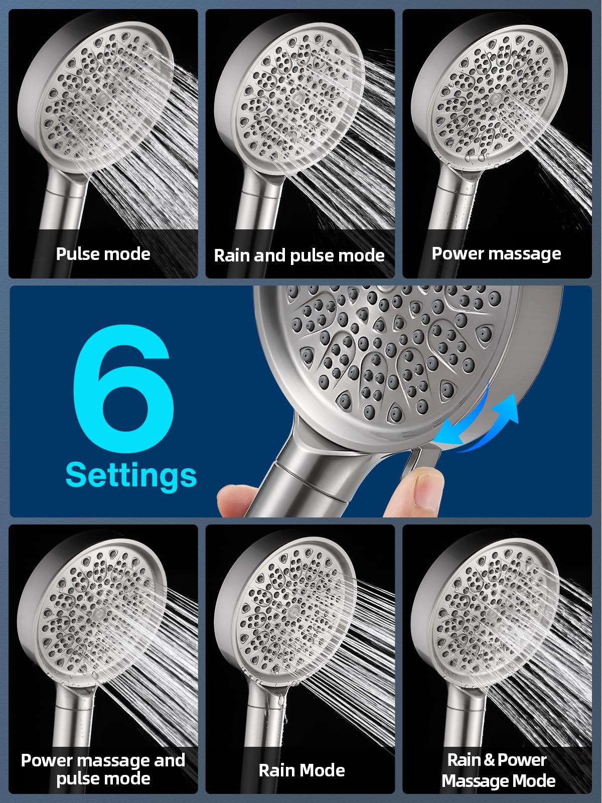 Cobbe chlorine removal filter in shower head supports healthier shower water.