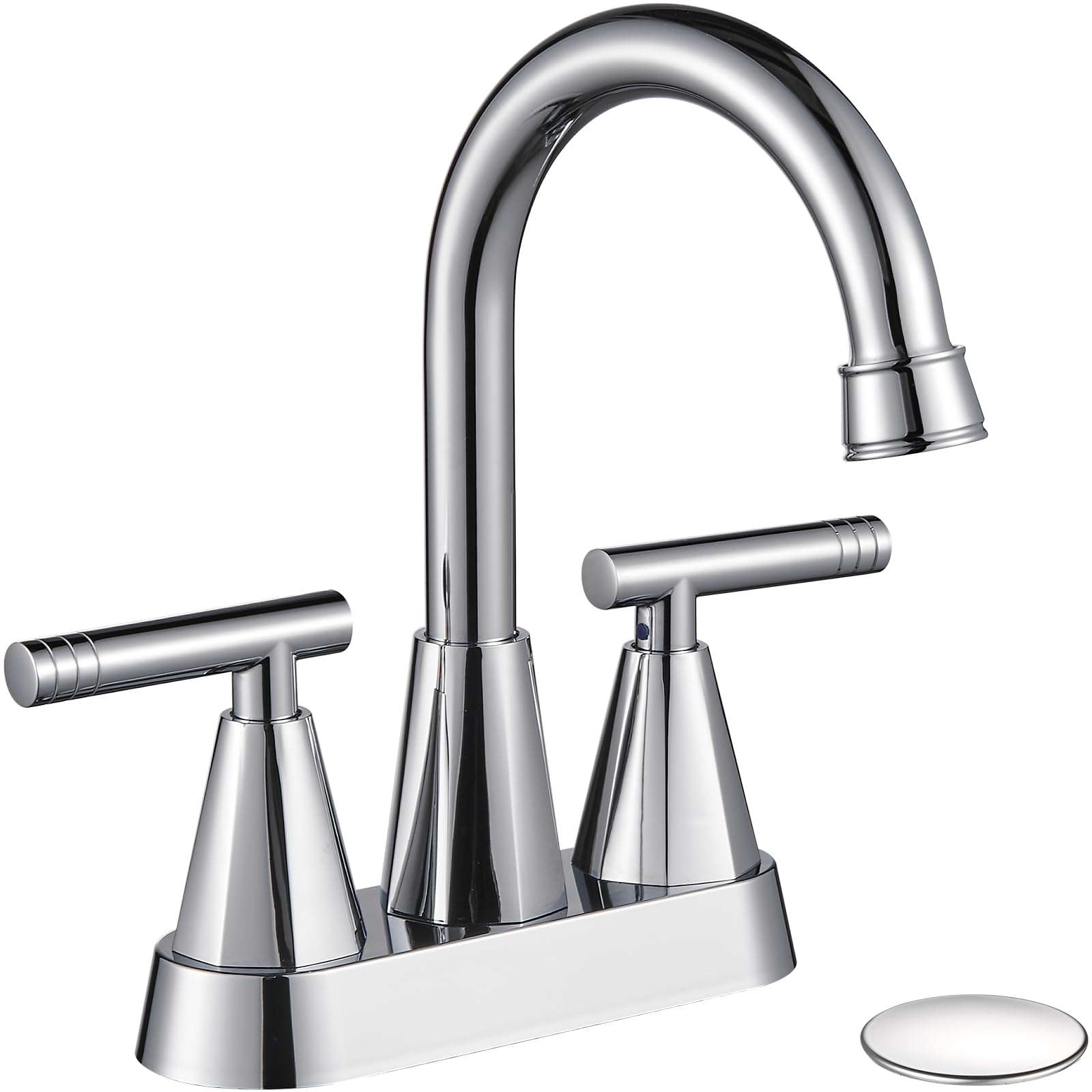 Cobbe Chrome faucet with 360-degree swivel enhances sink flexibility