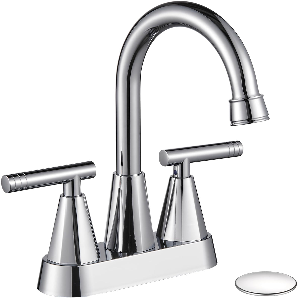 Cobbe Chrome faucet with 360-degree swivel enhances sink flexibility
