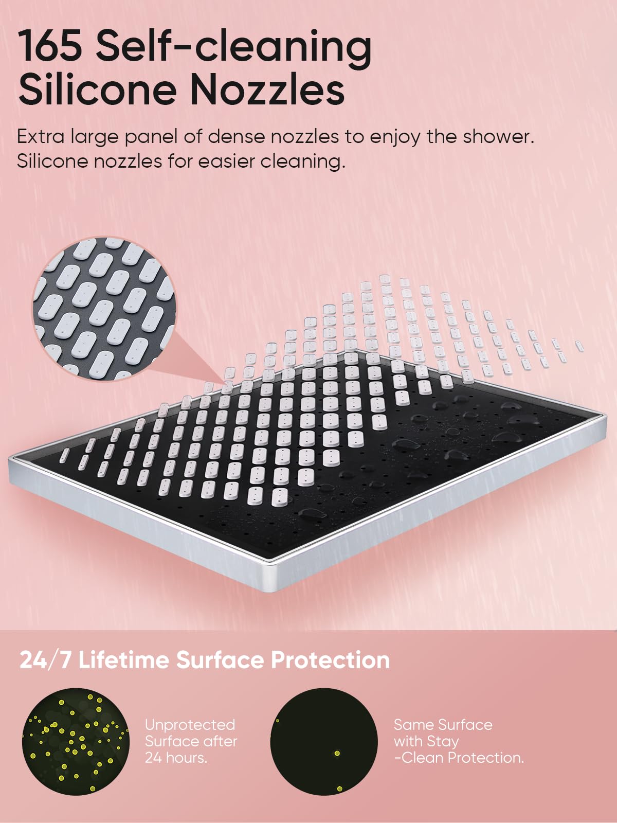 Cobbe chrome finish shower set blends with modern bathrooms.