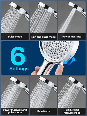 Cobbe chrome shower head close-up shows a durable, modern finish