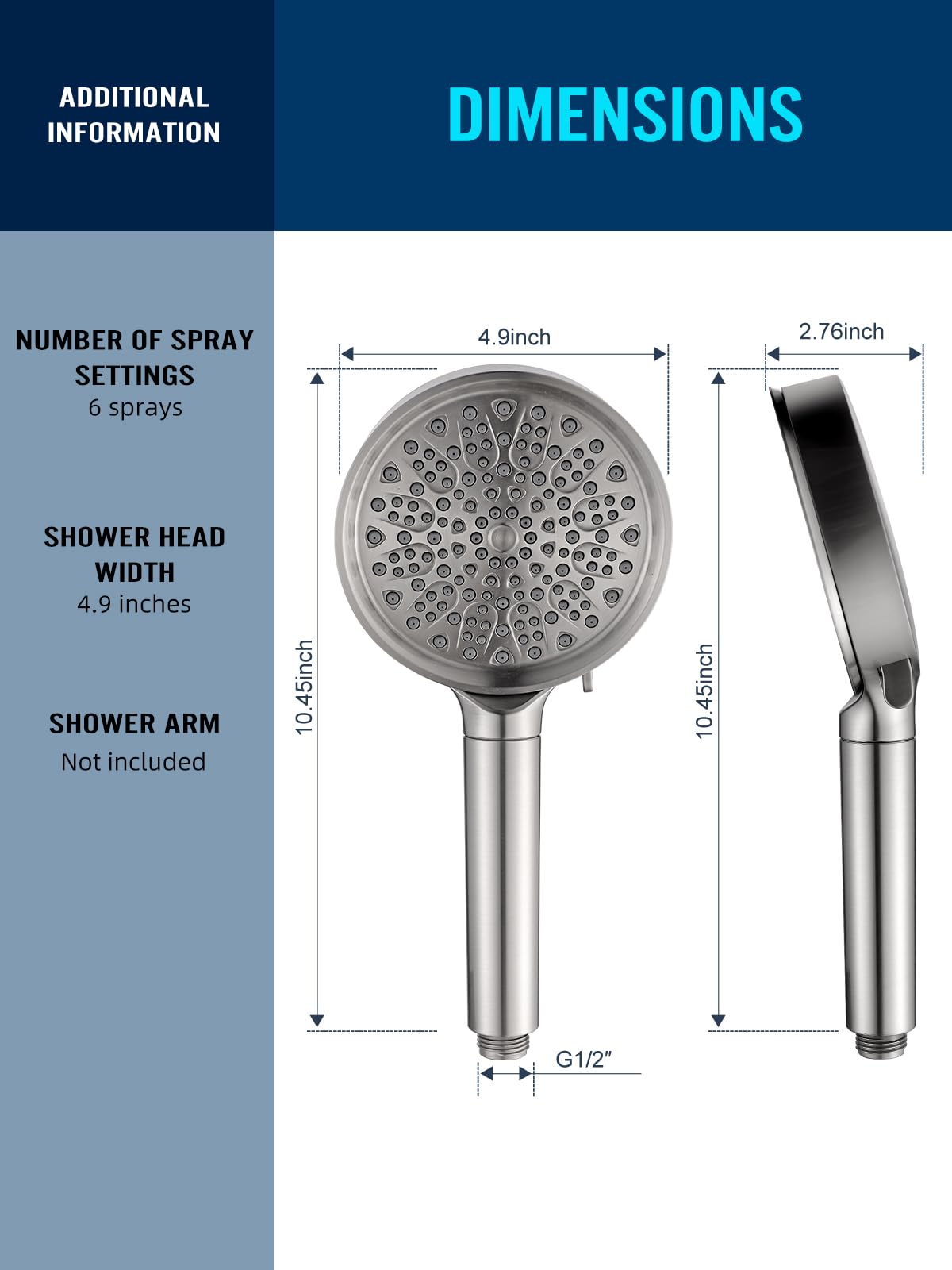 Cobbe easy installation design fits standard showers with simple setup.