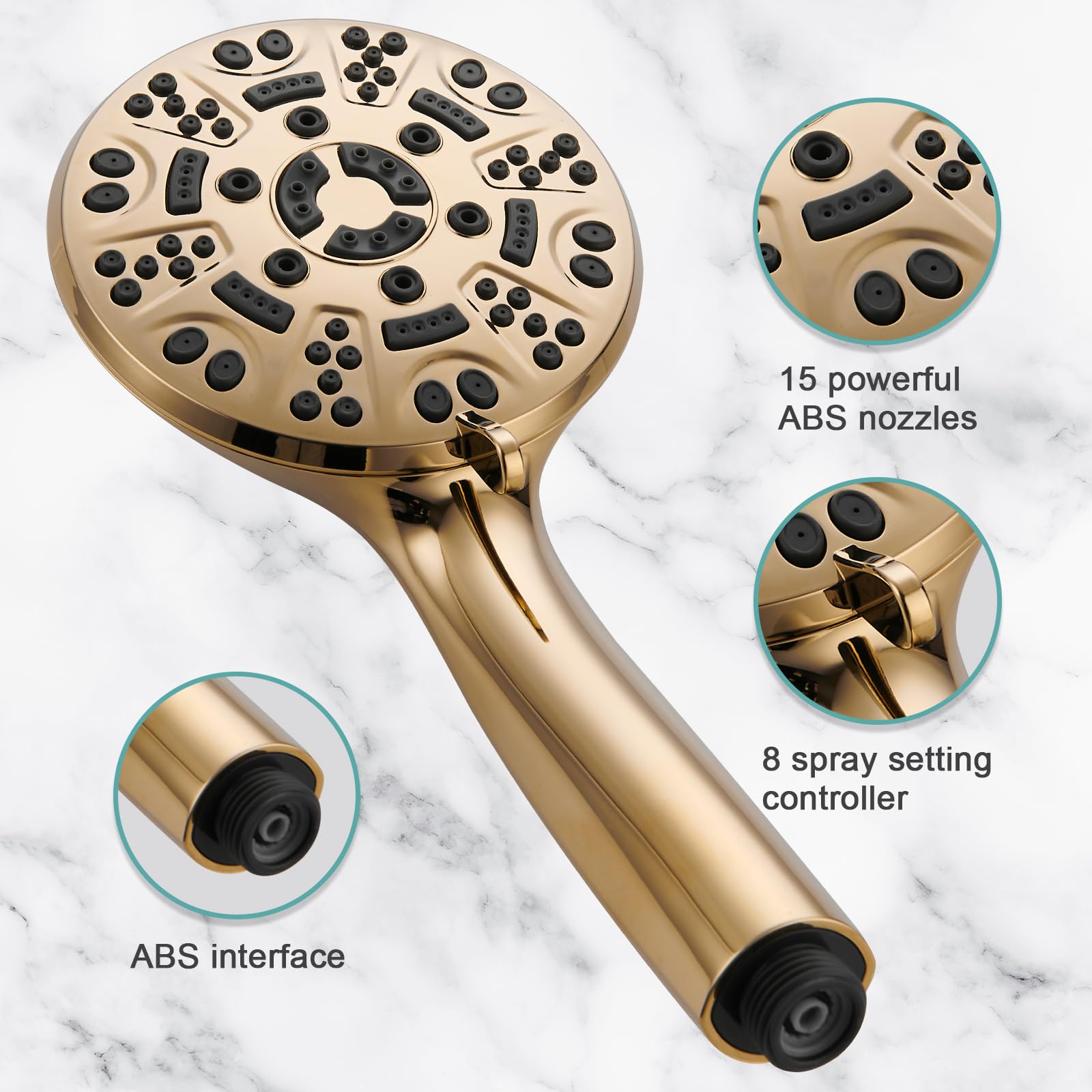 Cobbe ergonomic grip ensures comfortable control during every shower.