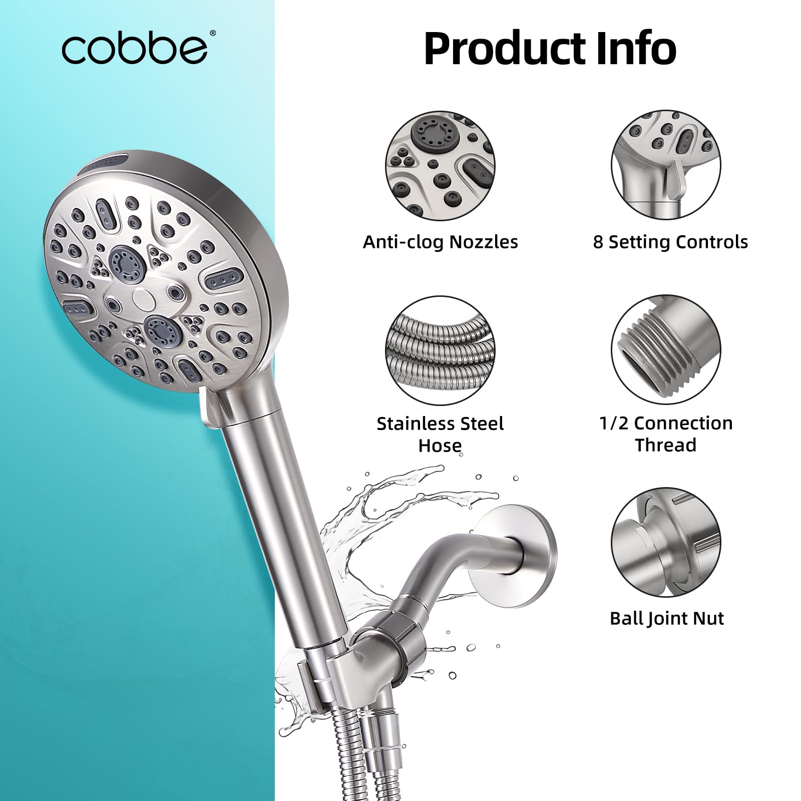 Cobbe ergonomic handle provides comfortable grip for daily use