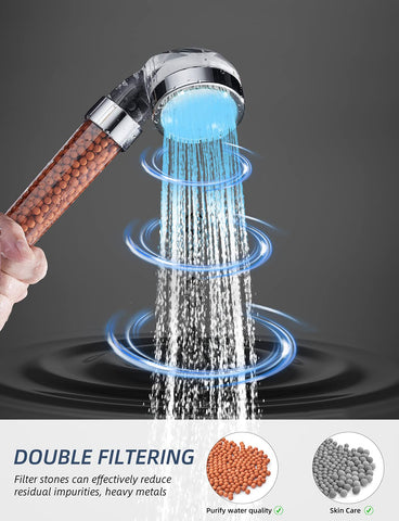 Cobbe filtered high pressure shower head helps maintain better water feel