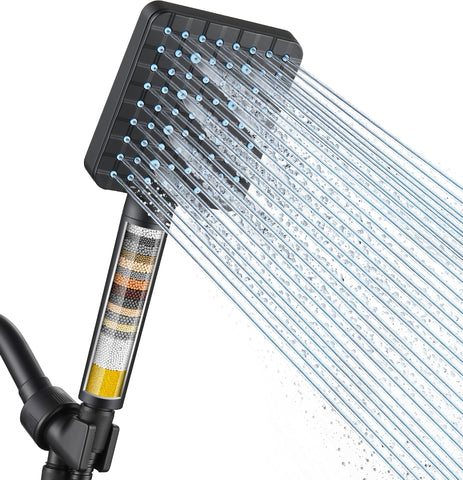 Cobbe filtered shower head handheld high‑pressure spray reduces chlorine exposure