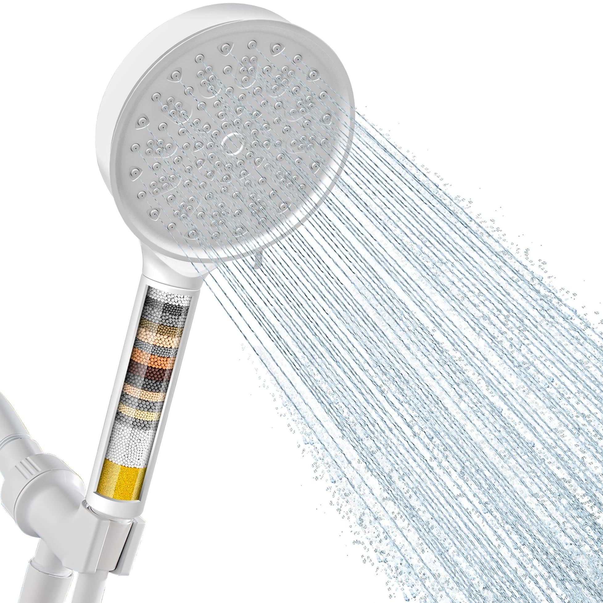 Cobbe filtered shower head handheld with ergonomic grip for easy use.
