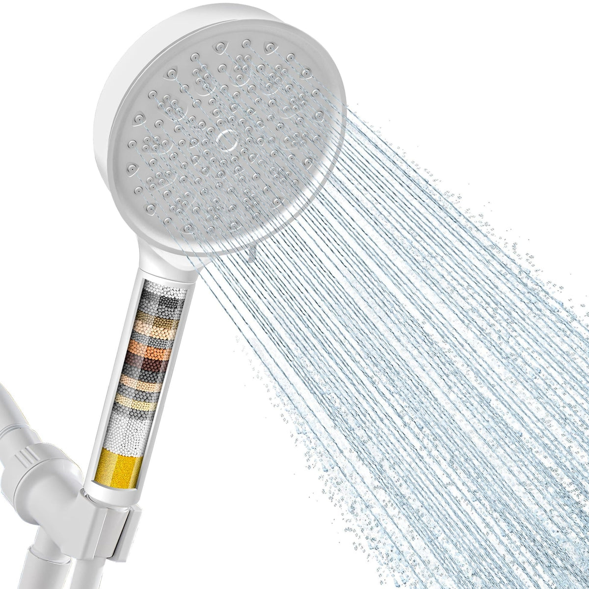 Cobbe filtered shower head handheld with ergonomic grip for easy use.