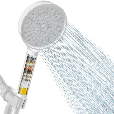 Cobbe filtered shower head handheld with ergonomic grip for easy use.