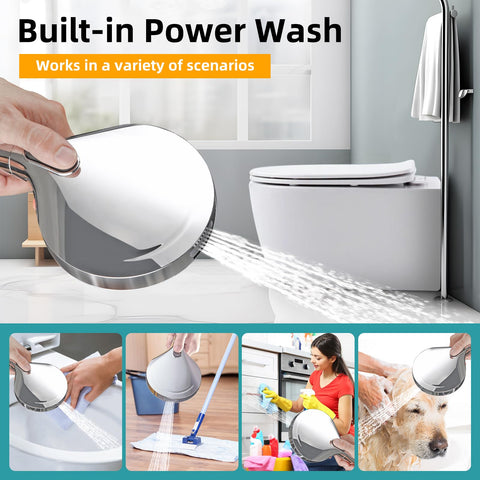 Spray panel showcasing 8+1 settings for customized shower experience.