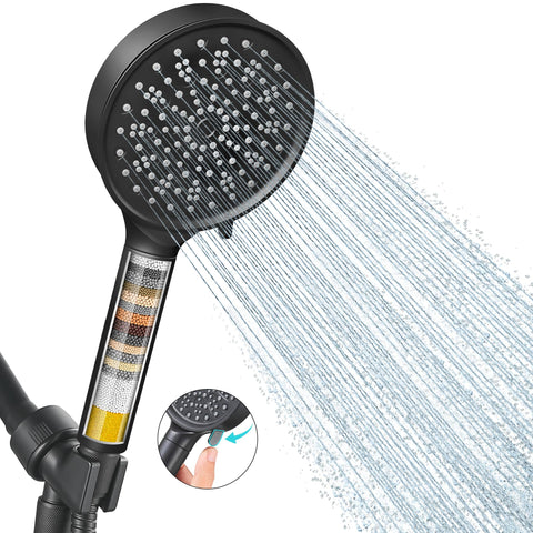 Cobbe filtered shower head with handheld unit for purified water and versatile reach.
