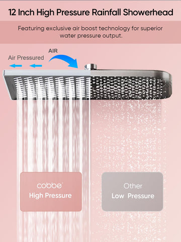 Cobbe handheld shower with six modes for customizable spray.