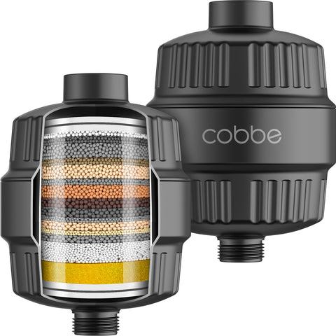 Cobbe HD heavy duty filter core closeup highlighting KDF-55 media for cleaner water