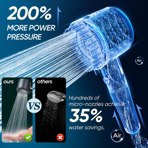 Cobbe Ion Drops shower head rain spray delivers spa-like rainfall while removing chlorine.