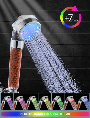 Cobbe led handheld shower head with hose for flexible grooming and rinsing