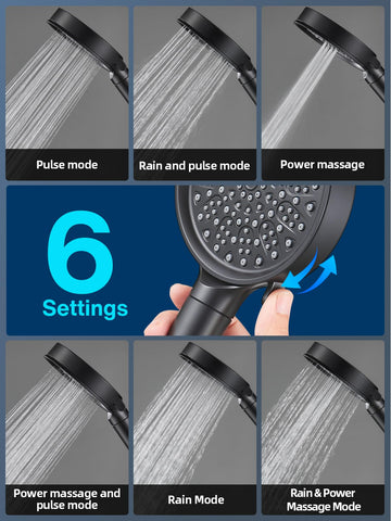 Cobbe matte black finish on shower head adds modern style