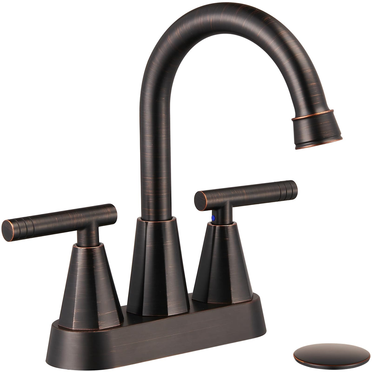 Cobbe Orb four-inch faucet in oil rubbed bronze with durable water control