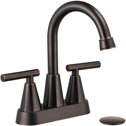 Cobbe Orb four-inch faucet in oil rubbed bronze with durable water control