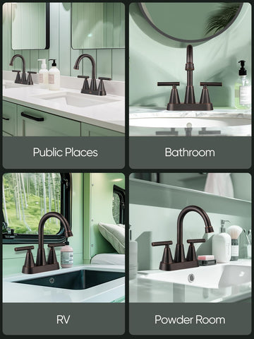 Cobbe Orb oil rubbed bronze finish complements modern and traditional baths