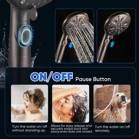Cobbe ORB anti-clog silicone nozzles resist mineral buildup.