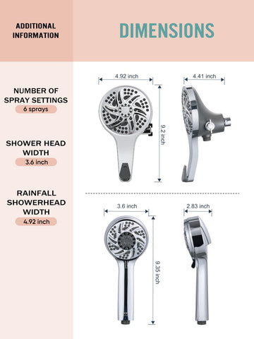 Cobbe pressure control knob lets you tailor flow and spray style.