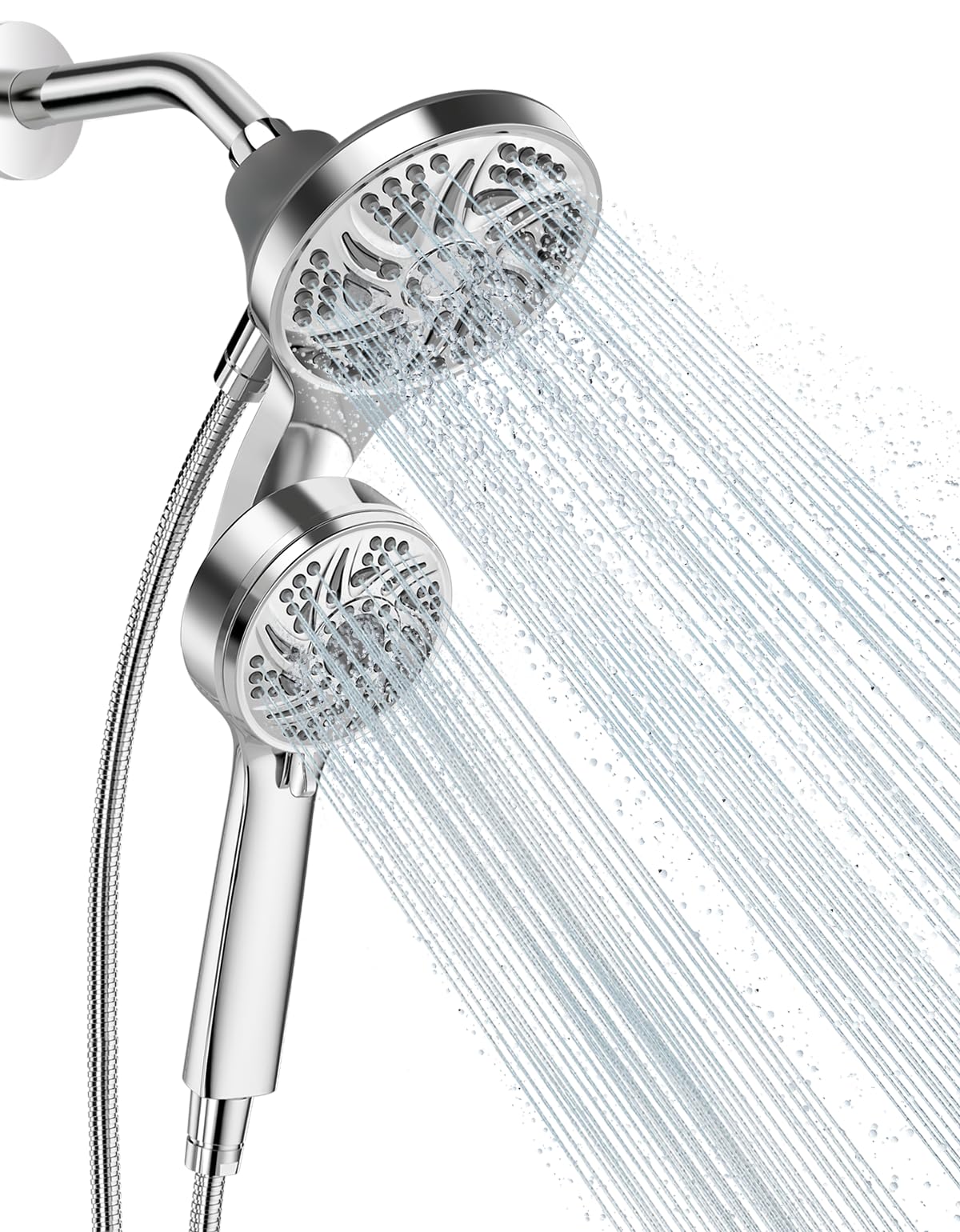 Cobbe rain shower head offers a wide spray for a refreshing start to the day.