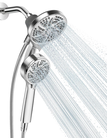 Cobbe rain shower head offers a wide spray for a refreshing start to the day.