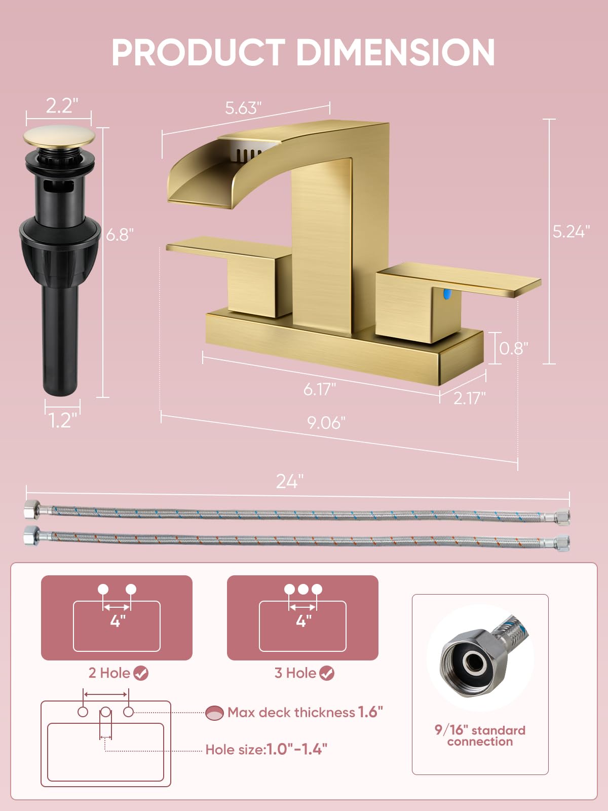 Cobbe RV friendly bathroom faucet suitable for compact mobile setups