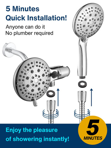 Cobbe two-in-one showerhead shows effortless mode switching