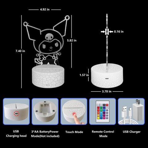 COBIKU 16 Colors Night Light touch-base focus for quick color cycling with a tap