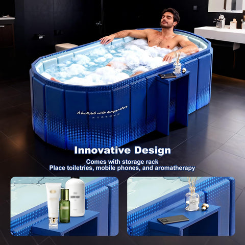 COBOPANDA tub with built-in ledges to keep essentials dry and accessible