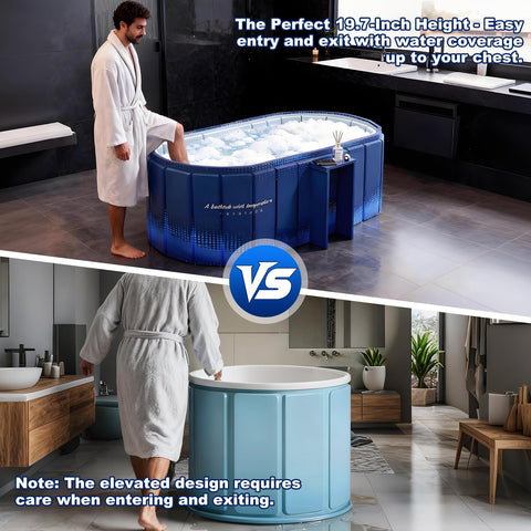 COBOPANDA portable bathtub folded for compact storage and travel