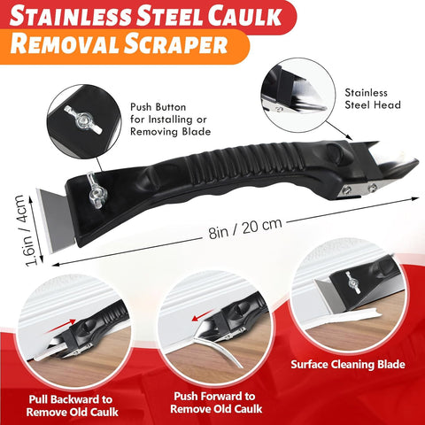 Cocew caulk gun kit 360-degree barrel keeps beads aligned