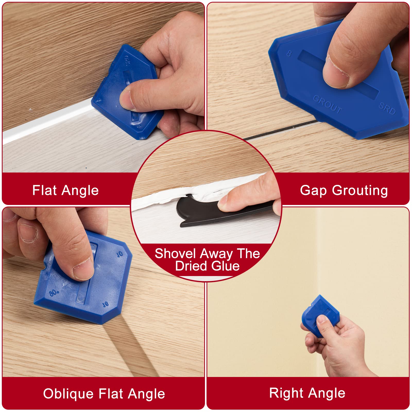 Cocew caulk gun kit through-needle clears blockages for smooth flow