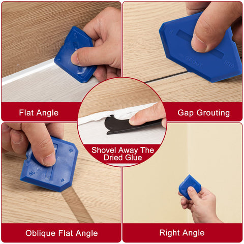 Cocew caulk gun kit through-needle clears blockages for smooth flow