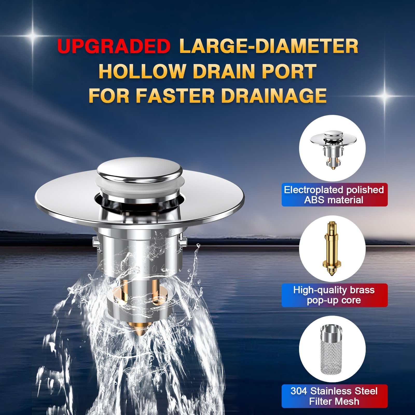 Cocog brass core stopper highlights durability in daily use.