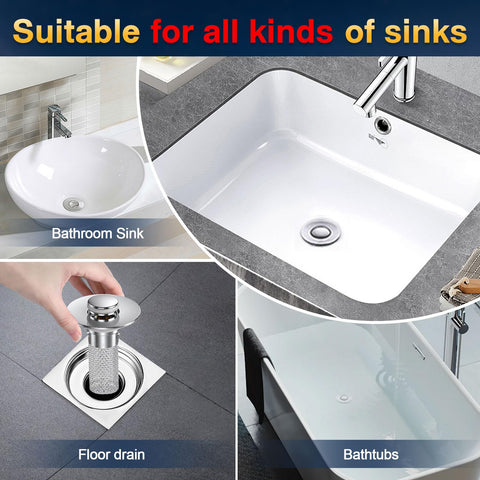 Cocog sink hole fit 1.02–1.2 inches with rubber ring for snug seal
