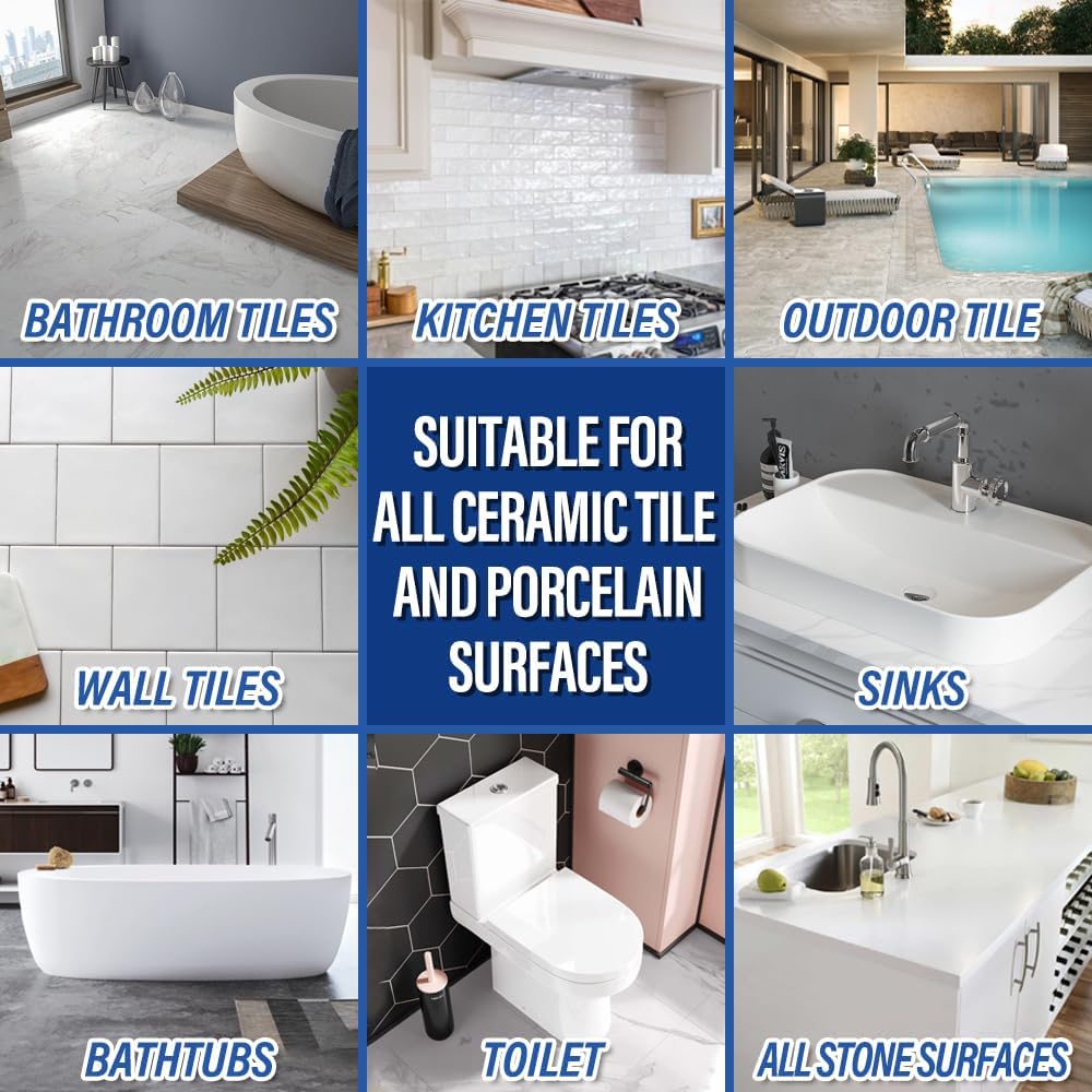 Cocomfix Tile Repair Kit durable finish close-up showcasing glossy long lasting result