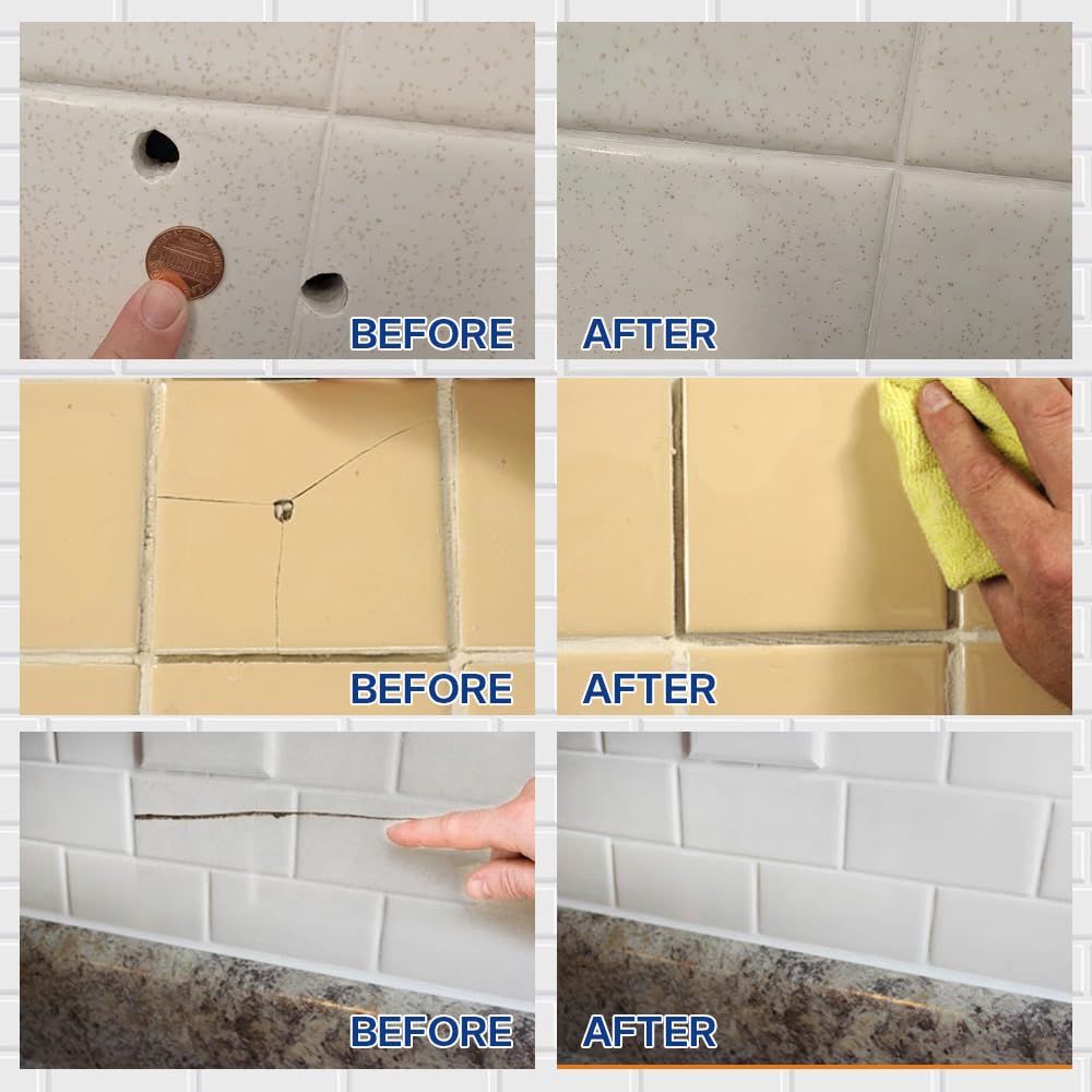 Cocomfix Tile Repair Kit scratch close-up highlighting restoration of scratched tiles