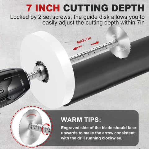 Cocowin blades pack highlights five teeth blades for versatile pipe sizes.