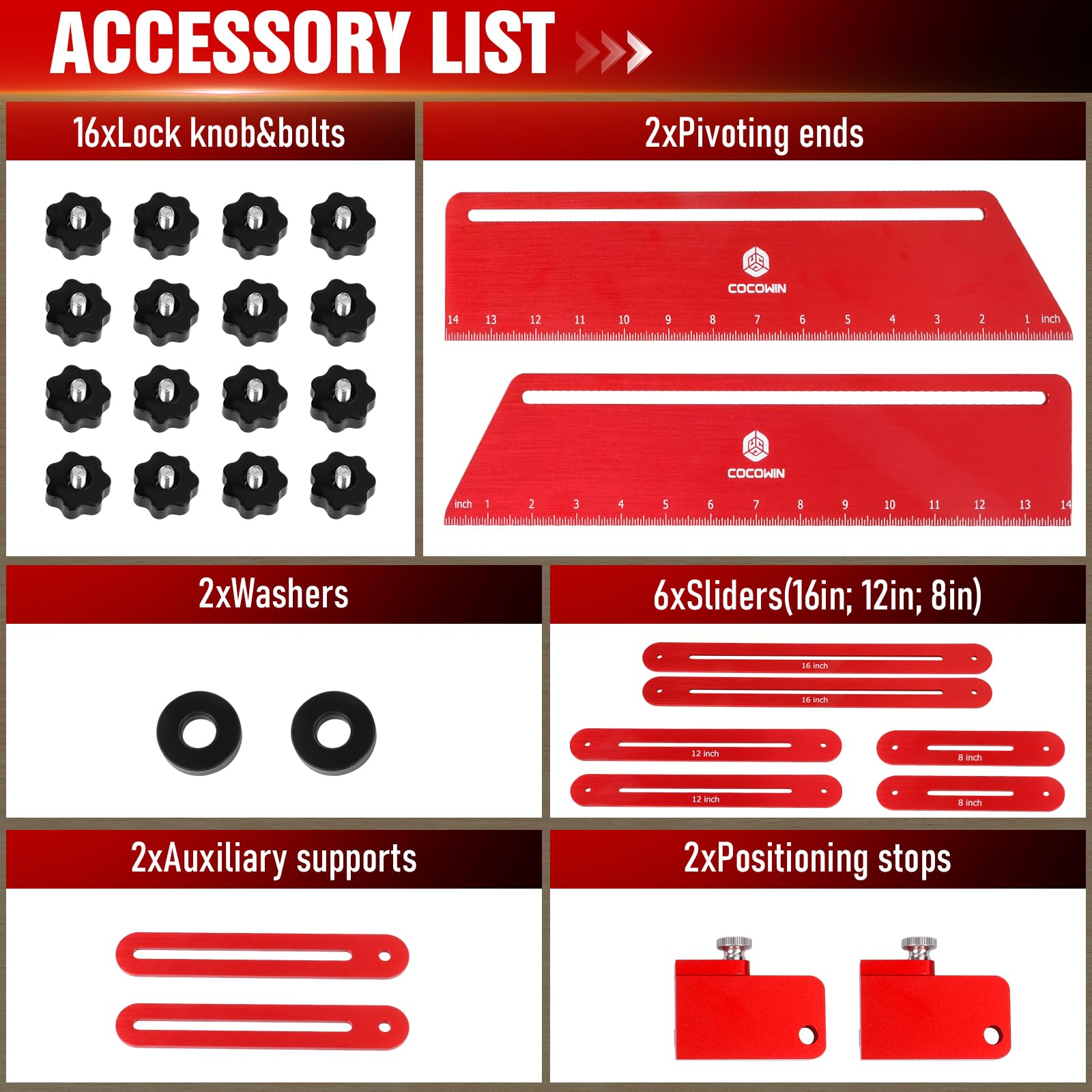 Cocowin stair tread template tool anodized aluminum for durability.