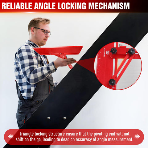 Cocowin stair tread template tool triangle fixation keeps ends secure.