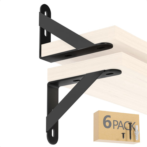 COCOYA 4x3 shelf brackets pack for sturdy wall mounting and easy DIY projects.