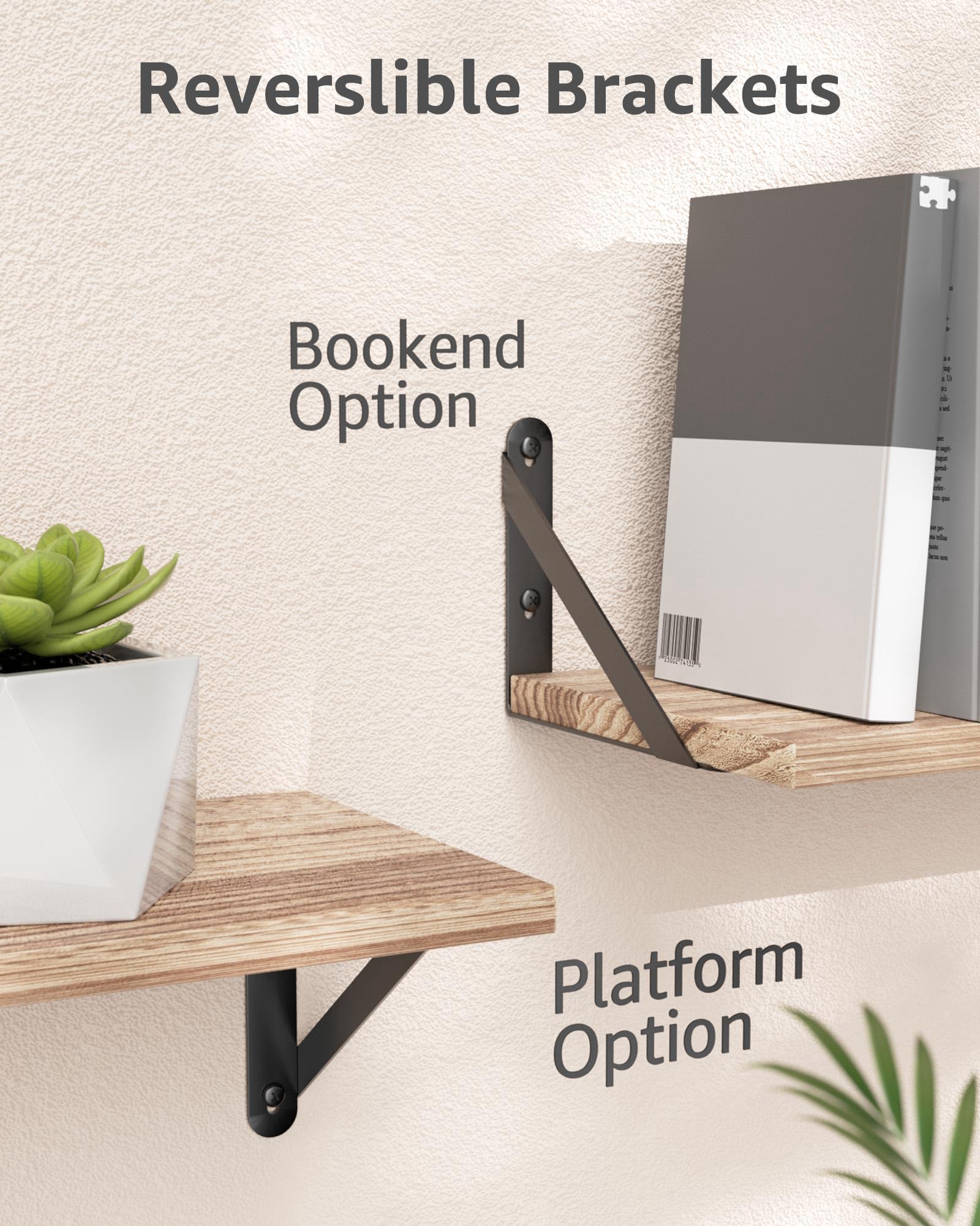 COCOYA 90-degree shelf bracket highlighted for versatile DIY shelving