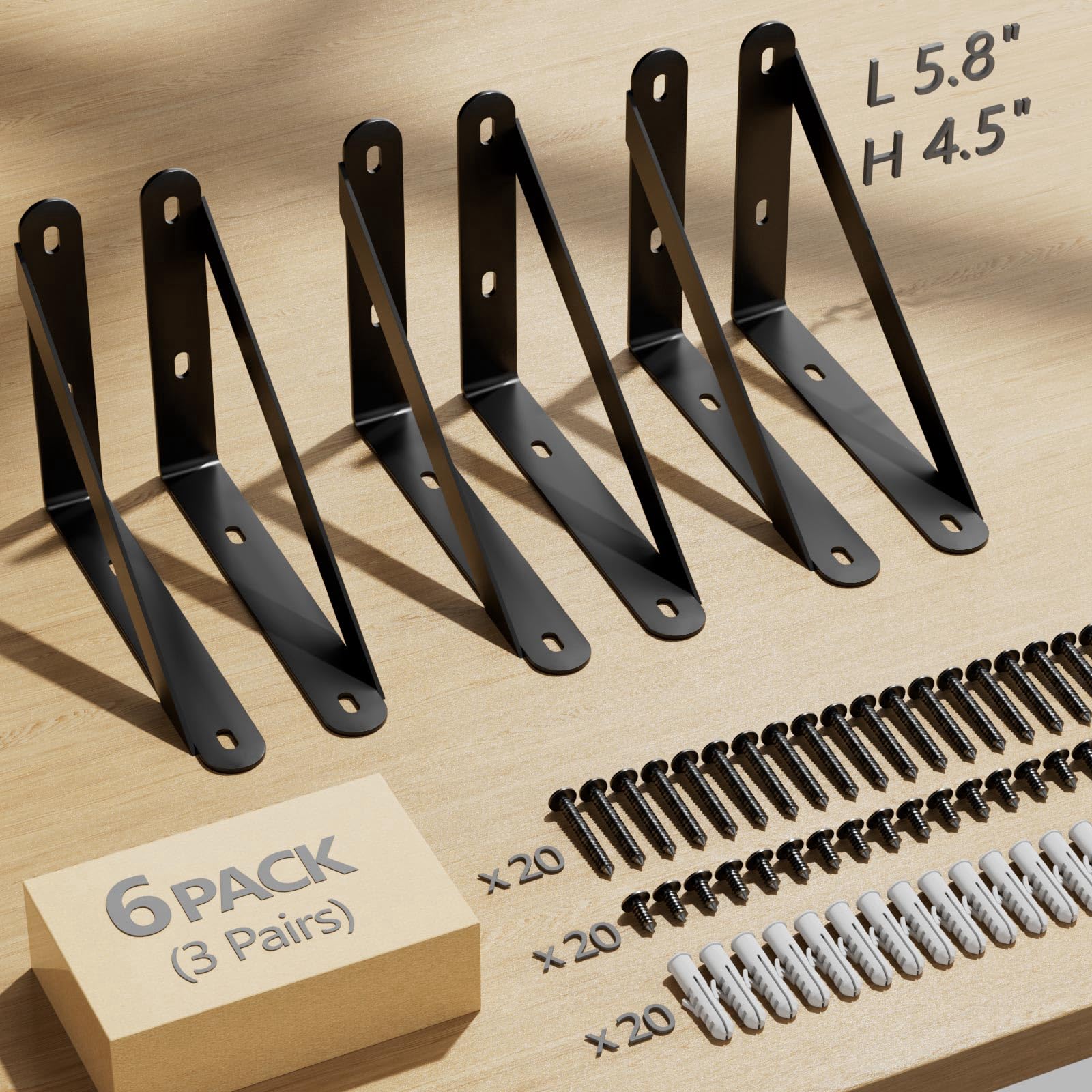 COCOYA 6-pack brackets shown as a multipurpose set