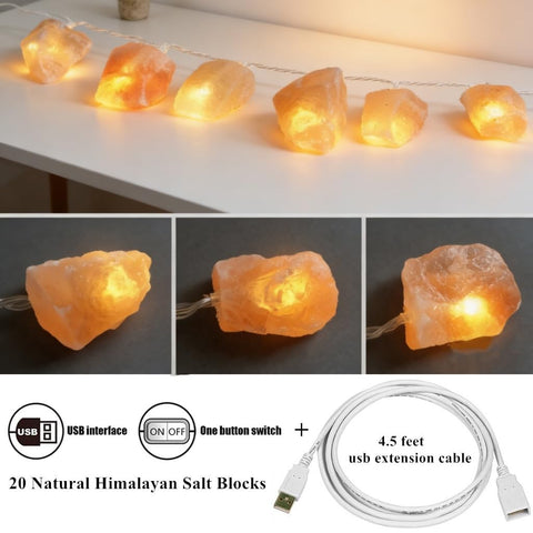 Codear warm-white LED salt rocks provide steady gentle illumination