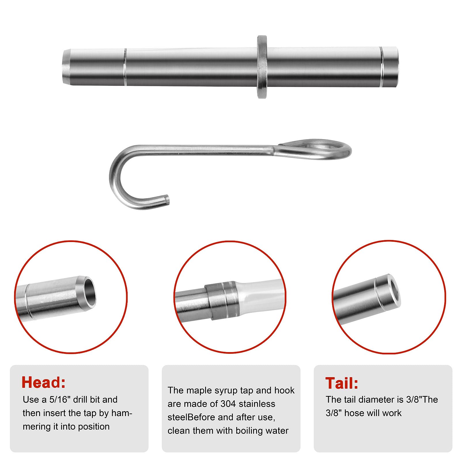 Codesteel spiles close-up highlighting durable stainless steel construction.