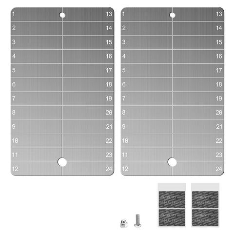 Codesteel seed plate back view with security seals for tamper-evident storage.