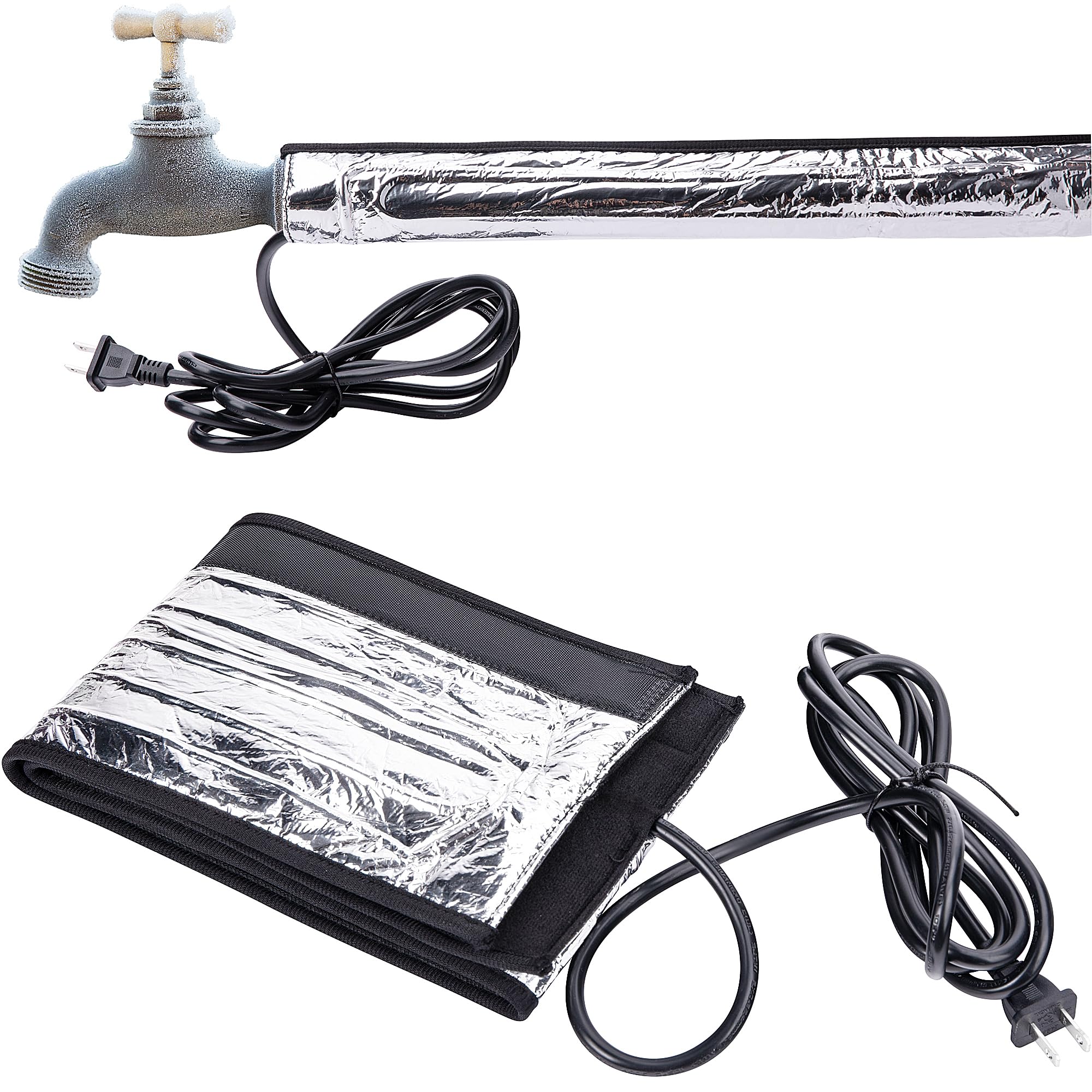 Codree water pipe heat blanket shows 38.5 inch length for reliable winter protection.