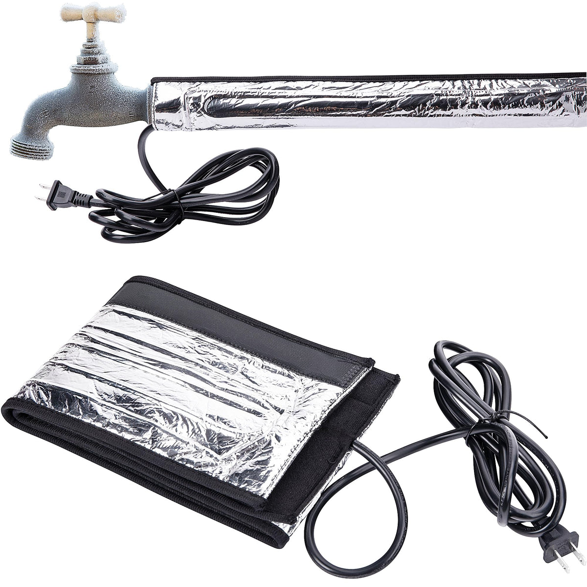Codree water pipe heat blanket shows 38.5 inch length for reliable winter protection.
